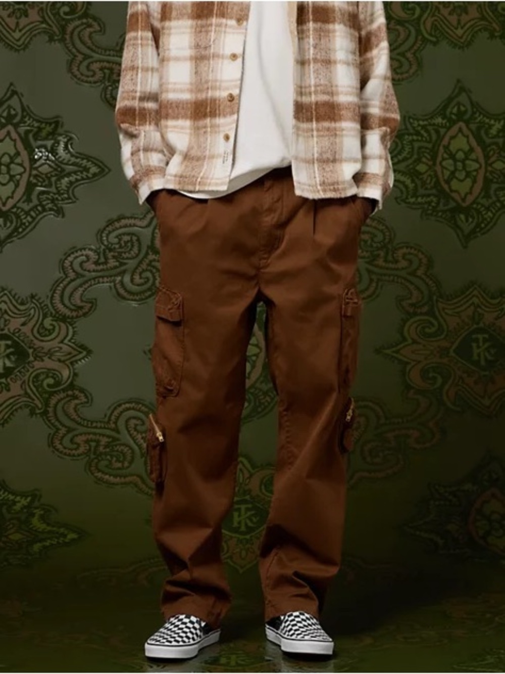 BDG cargo brown tactical pants painter work wear utility jeans multiple pockets